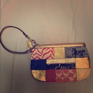 Patchwork Coach Wristlet